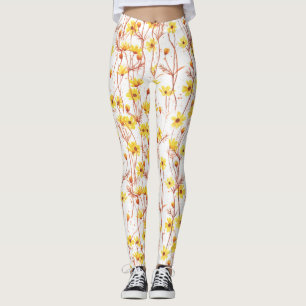 Painted Yellow Daisies Leggings