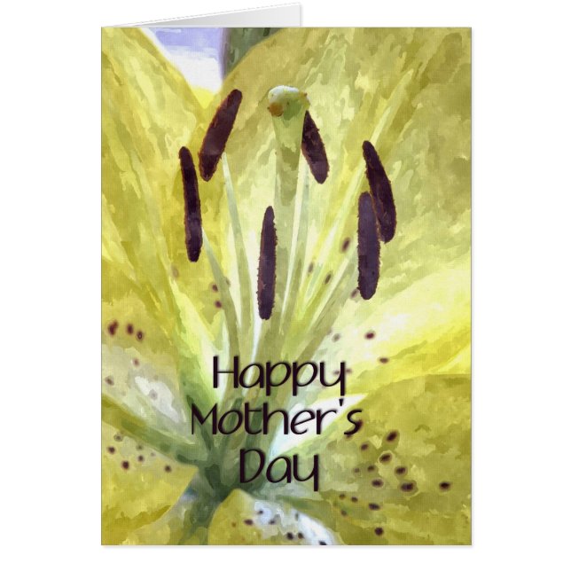 Painted Yellow Daylily Mother's Day (Front)