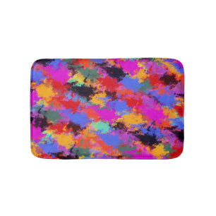 Painted Zebra Bath Mat