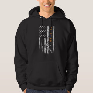 Painter American Flag Painting Hoodie