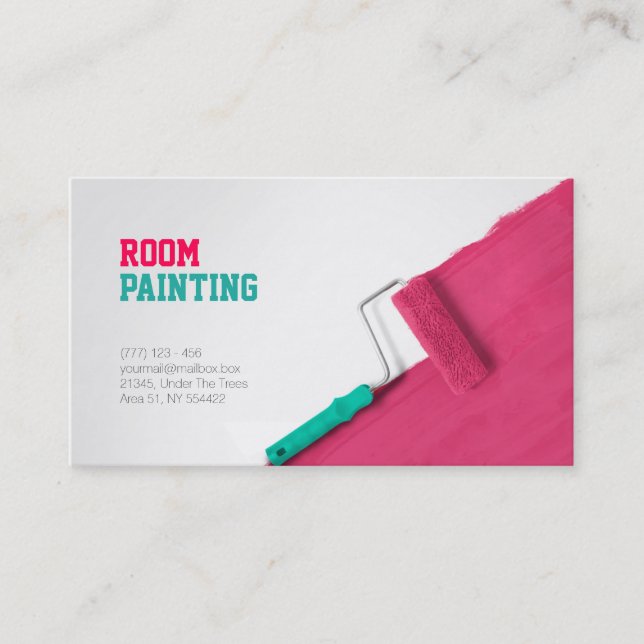 Painter and decorating service business card (Front)
