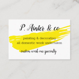Painter and decorator business card