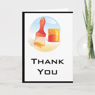 Painter/Brush Design Thank You Greeting Card