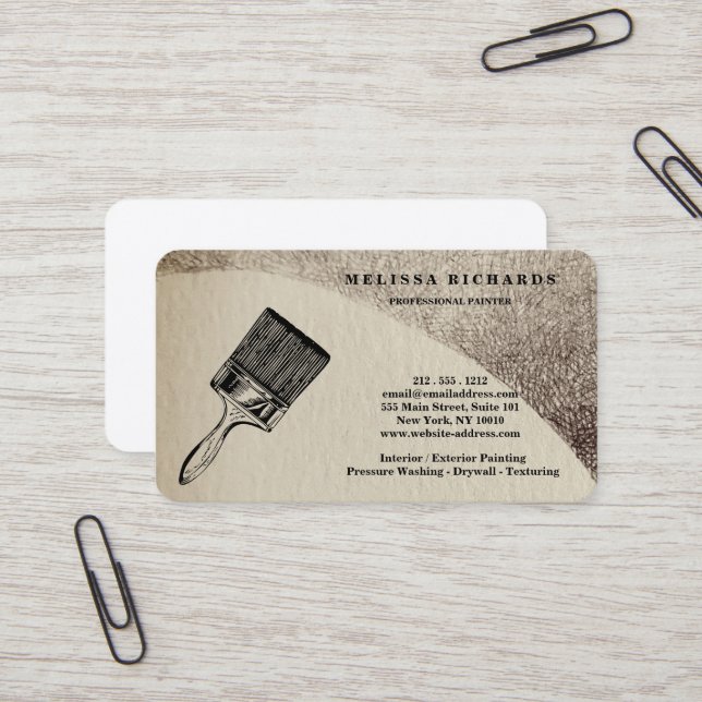 Painter Business Card (Front/Back In Situ)