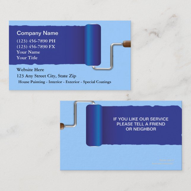 Painter Business Cards (Front/Back)