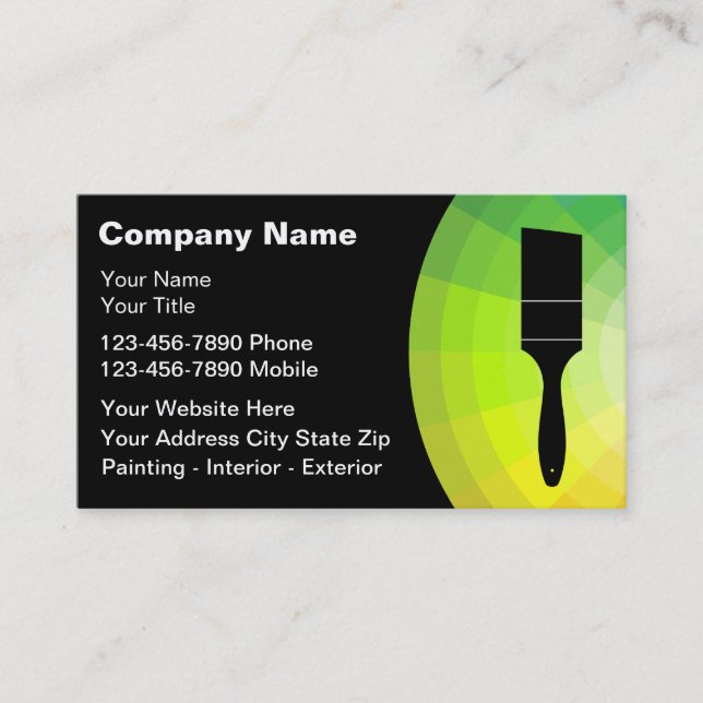 Painter Business Cards (Front)