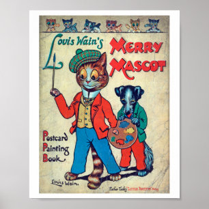 Painter Cat, Louis Wain Poster