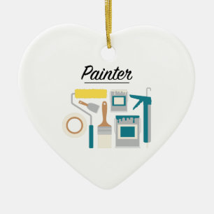 Painter Ceramic Ornament