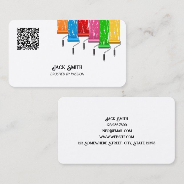 Painter Custom QR Business Card (Front/Back)