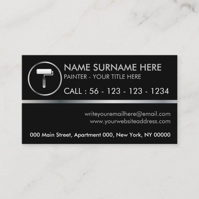 Painter Elegant Logo or image Business Card (Front)