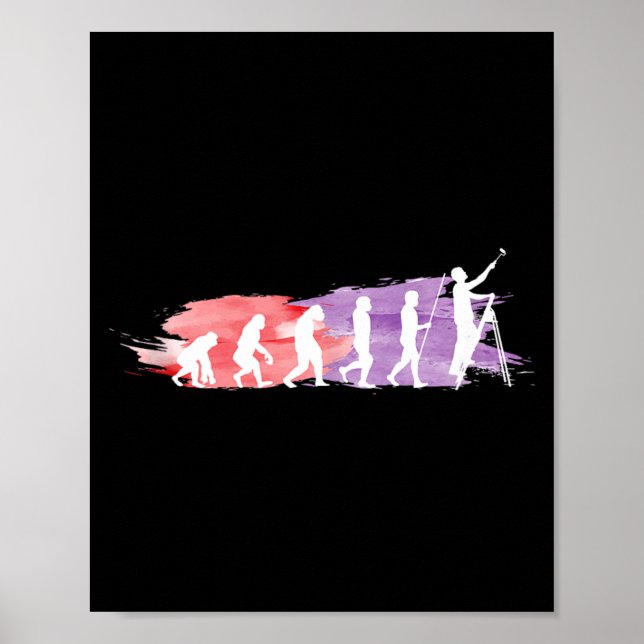 Painter Evolution _ Funny Gift For Painters Master Poster (Front)
