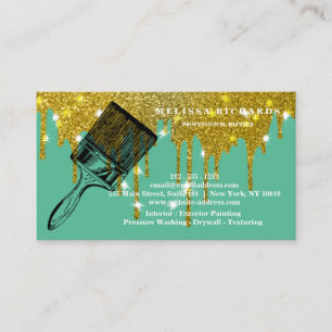 Painter Gold Drip Business Card