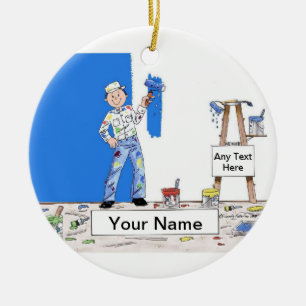 Painter - Male Ceramic Tree Decoration