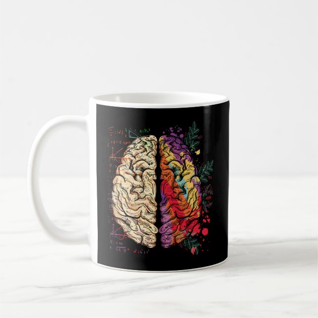 Painter Neuroscience Colourful Hu Brain Coffee Mug (Left)