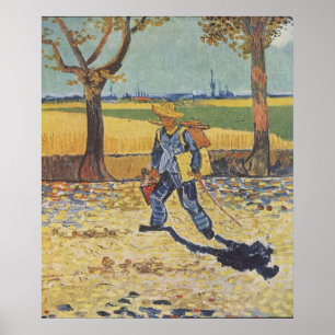 Painter on His Way to Work Poster