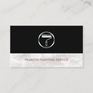 Painter Paint Roller Brush Icon Business Card
