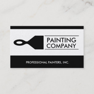 Painter Painting Contractor Paint Brush Platinum Business Card