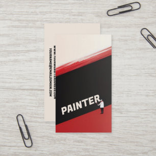 Painter Painting the Word Painter Business Card