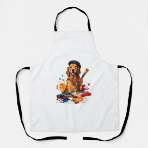Painter Pup � Artistic Dog with Easel Apron