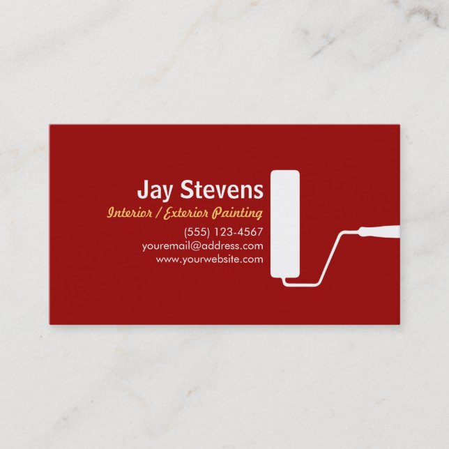 Painter Red Business card (Front)