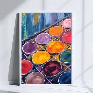 Painter’s Palette Watercolor Artist Painting Poster