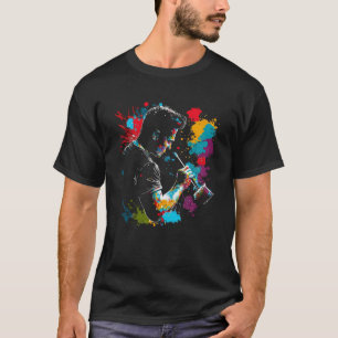 Painter Splash Painting Retro Colours Painter T-Shirt