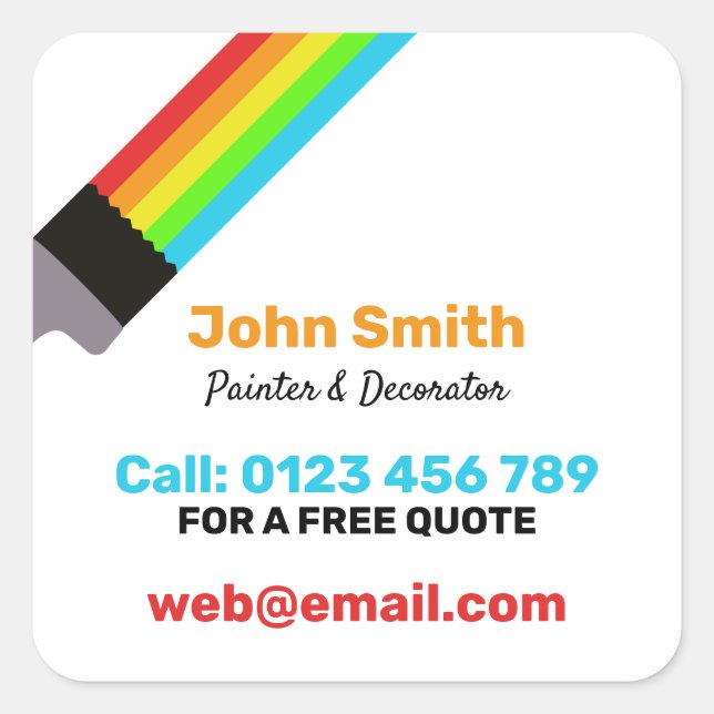 Painter Square Sticker (Front)