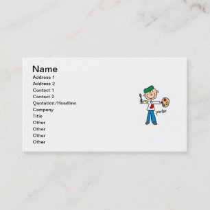 Painter Stick Figure Business Card
