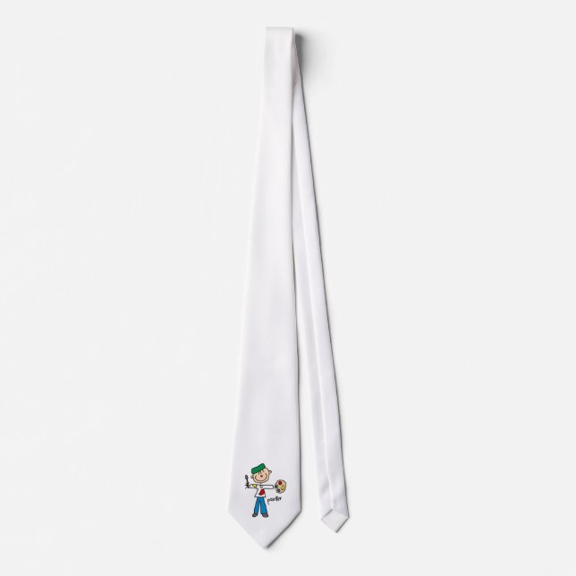 Painter Stick Figure Tie (Front)