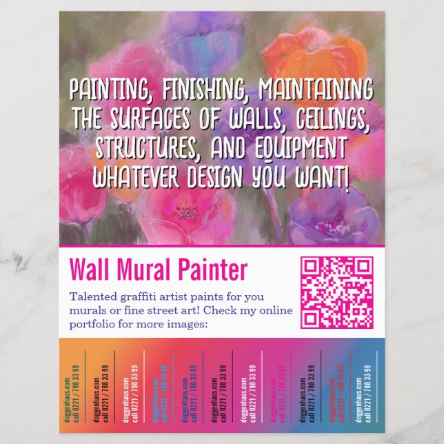 Painter Tear Off  Flyer (Front)