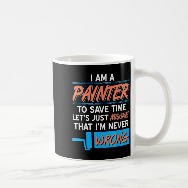 Painter Ume I’m Never Wrong Funny Bold Humour  Coffee Mug (Right)