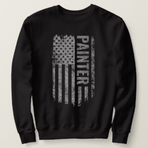 Painter USA Flag Distressed design Sweatshirt