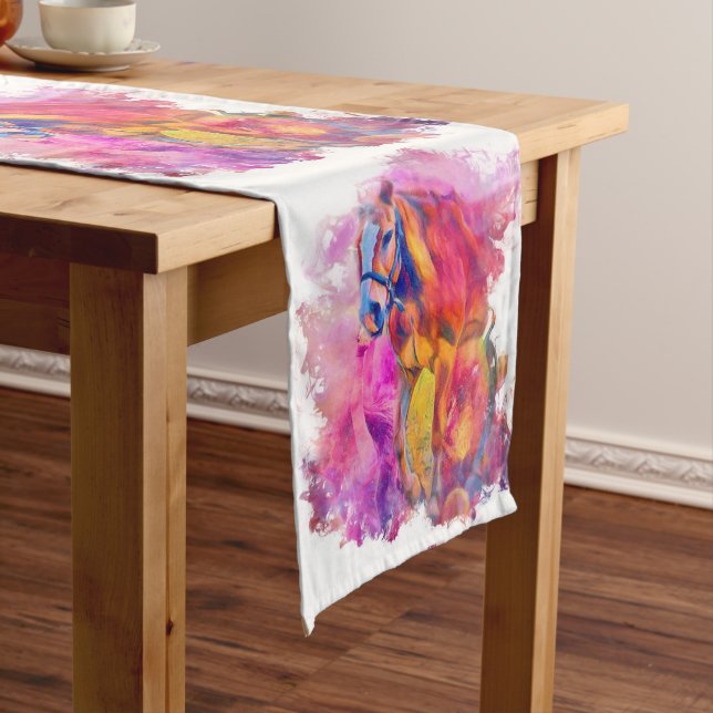 Painterly Animal - Horse Medium Table Runner (In Situ)