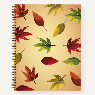Painterly Autumn Leaves Notebook