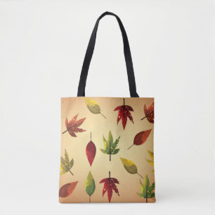 Painterly Autumn Leaves Tote Bag