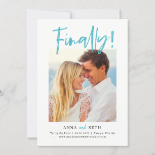 Painterly Finally CUSTOM COLOR Save The Date Card