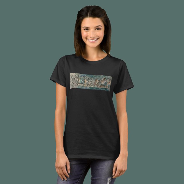 Painterly fretwork design. Greys, Greens, & blues T-Shirt (Creator Uploaded)