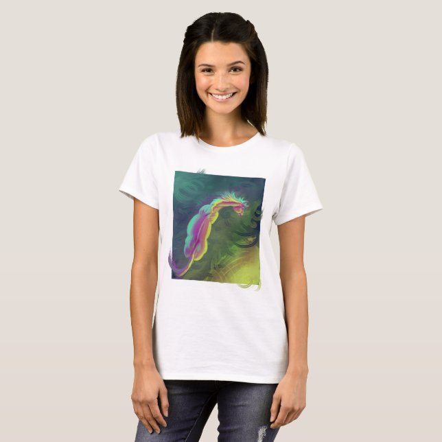 Painterly horse looking into pool T-Shirt (Front Full)