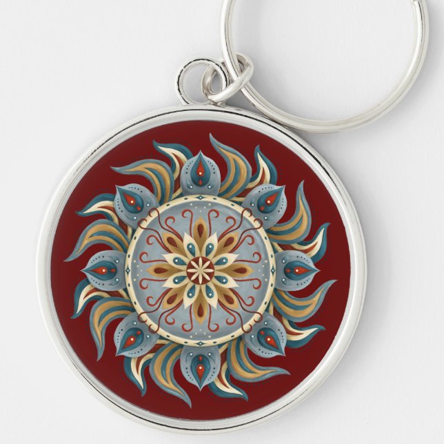 Painterly Mandala Key Ring (Front)