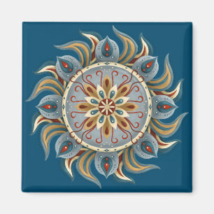 Painterly Mandala Magnet