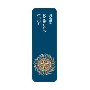 Painterly Mandala Return Address Label