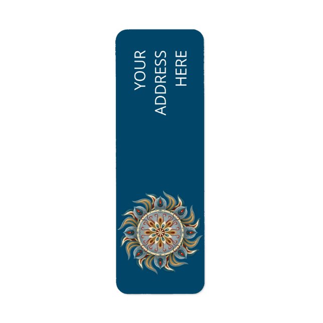 Painterly Mandala Return Address Label (Front)