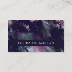 Painterly   Modern Moody Dark Paint Strokes Business Card