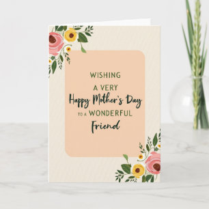 Painterly Moms Day Friend Card