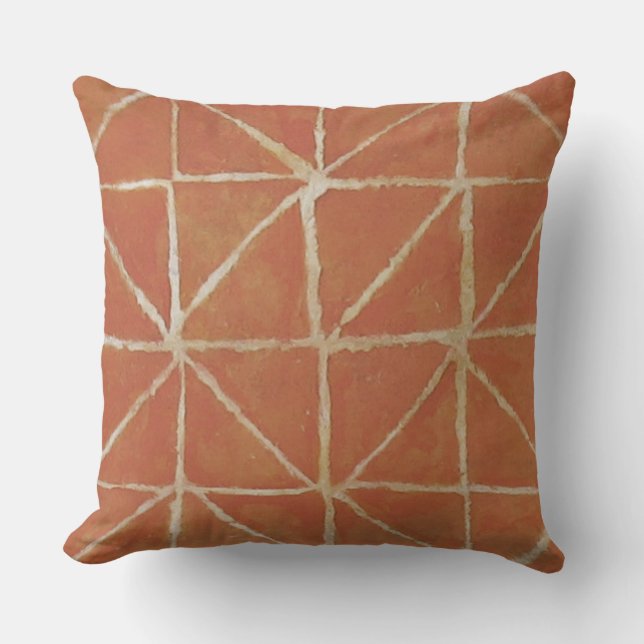 Painterly Pattern Rust Cushion (Front)