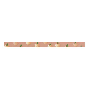 Painterly Peaches Ribbon Grosgrain Ribbon