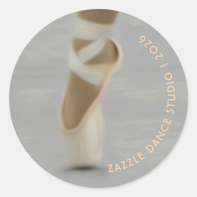 Painterly Pointe Shoe Dance Studio Stickers (Front)