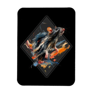 Painterly Rat  Magnet