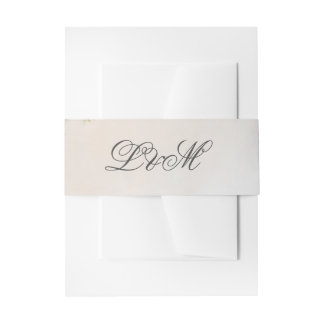 Painterly Romantic Garden Wedding Invitation Belly Band