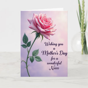 Painterly Rose Mothers Day Card